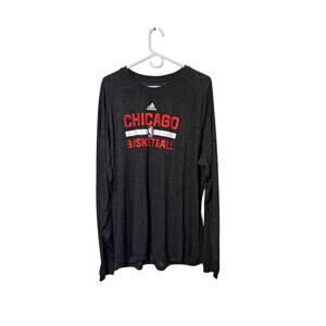 Adidas Chicago Bulls Basketball Long Sleeve Shirt - XL